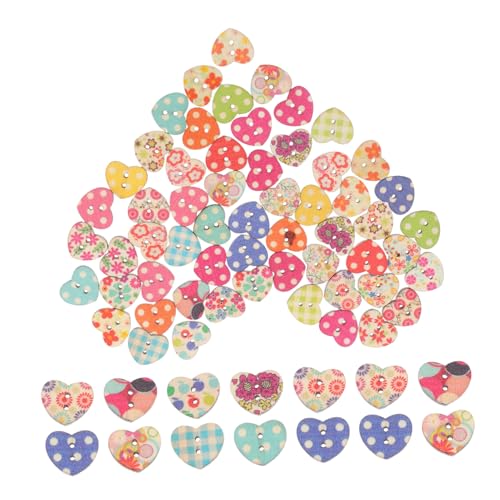 JEWEDECO 100 Stück Herz-holzknöpfe – Kleine, Gemischtfarbige Holzknöpfe Zum Nähen Für Scrapbooking, Verschlüsse, Basteln, Scrapbooking Und Diy-projekte JEWEDECO 100 Stück Herz-holzknöpfe – Kleine, Gemischtfarbige Holzknöpfe Zum Nähen Für Scrapbooking, Verschlüsse, Basteln, Scrapbooking Und Diy-projekte von JEWEDECO