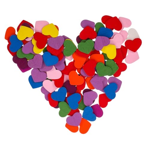 JEWEDECO 100 Stück Herzförmige Holzplättchen für Bastelarbeiten Kleine Bunte Dekoherzen aus Holz Leichte und Tragbare Herz Anhänger für DIY Valentinstag Liebe Dekoration JEWEDECO 100 Stück Herzförmige Holzplättchen für Bastelarbeiten Kleine Bunte Dekoherzen aus Holz Leichte und Tragbare Herz Anhänger für DIY Valentinstag Liebe Dekoration von JEWEDECO