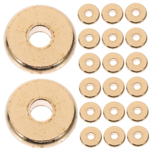 JEWEDECO 100 Stück Messingperlen Abstandshalter, Schmuck Abstandsperlen, Schmuck Abstandshalter, Flache Lose Perlen, Flache Perlen Zur Herstellung Von Armbändern, Bastelperlen Zur von JEWEDECO