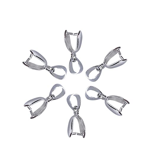 JEWEDECO 100 Stück Schmuckzubehör Metall Klemmclip Bügelverschluss für Perlen 20mm Groß Silber Ton Messing Material JEWEDECO 100 Stück Schmuckzubehör Metall Klemmclip Bügelverschluss für Perlen 20mm Groß Silber Ton Messing Material von JEWEDECO