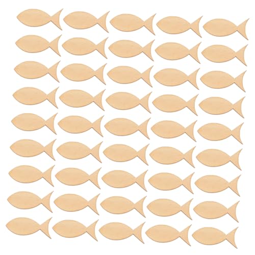 JEWEDECO 100 Stück Unlackierte Holzanhänger Fischform Robust Holzscheiben Zum Bemalen DIY Deko Für Basteln Eltern Junge Mädchen Kreative Tischdekoration JEWEDECO 100 Stück Unlackierte Holzanhänger Fischform Robust Holzscheiben Zum Bemalen DIY Deko Für Basteln Eltern Junge Mädchen Kreative Tischdekoration von JEWEDECO