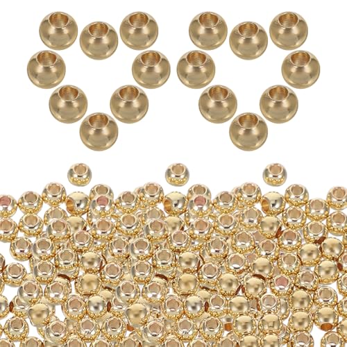 JEWEDECO 100 Stück winzige Goldperlen: Lochdesign, Mini-Gold-Abstandshalter, lose Perlen – DIY-Bastelmaterial für Schmuckherstellung für Armbänder, Halsketten und Ohrringe JEWEDECO 100 Stück winzige Goldperlen: Lochdesign, Mini-Gold-Abstandshalter, lose Perlen – DIY-Bastelmaterial für Schmuckherstellung für Armbänder, Halsketten und Ohrringe von JEWEDECO