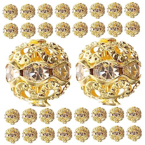 JEWEDECO 100Stücke Strass Abstandsperlen für Armbandherstellung Glänzende Zwischenperlen DIY Schmuckzubehör für Bastelprojekte und Dekoration JEWEDECO 100Stücke Strass Abstandsperlen für Armbandherstellung Glänzende Zwischenperlen DIY Schmuckzubehör für Bastelprojekte und Dekoration von JEWEDECO