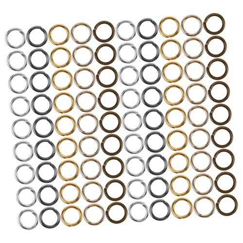 JEWEDECO 10Er-Packungen Pack Offene Metall-biegeringe Silberfarbene DIY Schmuckverbinder Robuste Spaltringe für Schlüsselanhänger Haarschmuck und Ohrringherstellung Vielseitig Einsetzbar von JEWEDECO