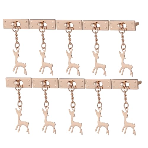 JEWEDECO 10Stücke Dekorative Schnallen Handgefertigte Hirschbeutel Schnalle Elegantes DIY Taschenzubehör mit Korrosionsbeständigem Finish von JEWEDECO