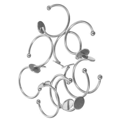 JEWEDECO 10Stücke Einstellbare Ringrohlinge für Schmuckherstellung DIY Schmuckzubehör Ringbasis für Kreative Bastelprojekte für Personalisierte JEWEDECO 10Stücke Einstellbare Ringrohlinge für Schmuckherstellung DIY Schmuckzubehör Ringbasis für Kreative Bastelprojekte für Personalisierte von JEWEDECO