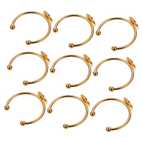 JEWEDECO 10Stücke Teiliges DIY Ringbasis Verstellbar für Individuellen Schmuck zum Selbermachen von Einzigartigen Fingerringen Langlebige Materialien von JEWEDECO