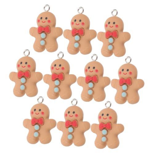 JEWEDECO 10stücke Gingerbread Man Charms Kreative Schmuckanhänger Für Ohrringe Halsketten Und Armbänder Für Weihnachten Bastelprojekte Und Geschenkideen von JEWEDECO