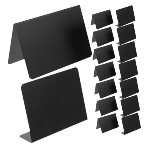 JEWEDECO 12 Stück Mini Tafel Schildchen Wiederverwendbare Kreidetafeln für Buffets Einfache Beschriftung und Dekoration für Hochzeiten und Partys Stapelbar und von JEWEDECO