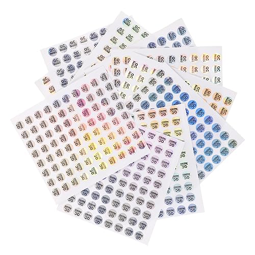 JEWEDECO 1600Stücke Qualitätsinspektionsaufkleber Selbstklebende Qc Pass Etiketten Runde Form für Inspektion und Lagerverwaltung Langlebig und Einfach zu Verwenden von JEWEDECO