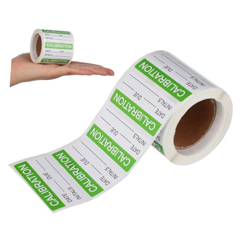 JEWEDECO 1Rolle Selbstklebende Kalibrierungsaufkleber pro Hochwertige Langlebige für Qualitätskontrolle und Lager Praktisch für Herstellung von JEWEDECO