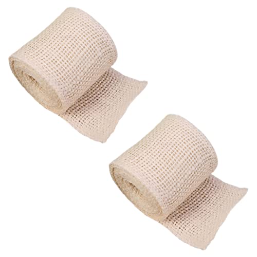 JEWEDECO 2 Rollen Strapazierfähiges Leinenband Dekorationsband Geschenkbänder Diy-band Verpackungsband von JEWEDECO