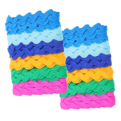 JEWEDECO 2 STÜCK Wellenfransen Besatzband Bunte Wasserwelle für DIY Basteln und Dekoration von Kleidung und Accessoires JEWEDECO 2 STÜCK Wellenfransen Besatzband Bunte Wasserwelle für DIY Basteln und Dekoration von Kleidung und Accessoires von JEWEDECO