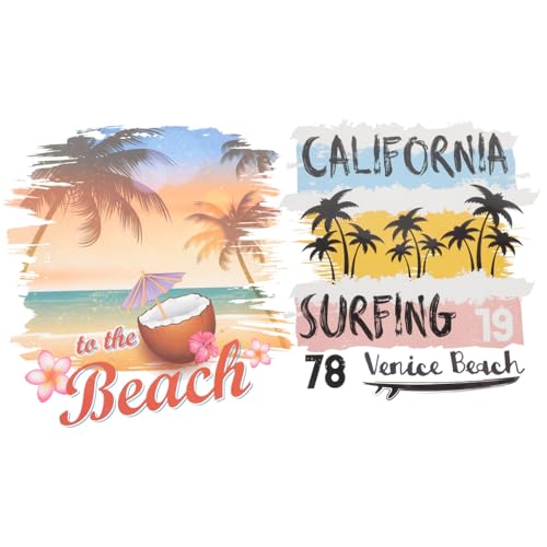 JEWEDECO 2 Stück Bügelbilder Für T Shirts, Damen, Wärmeübertragungspatches Für Kleidung, Fototransferpapier Für Stoff, Bügelbilder Für T Shirts, Blumen Aufbügler, Kleidung, DIY Aufkleber JEWEDECO 2 Stück Bügelbilder Für T Shirts, Damen, Wärmeübertragungspatches Für Kleidung, Fototransferpapier Für Stoff, Bügelbilder Für T Shirts, Blumen Aufbügler, Kleidung, DIY Aufkleber von JEWEDECO