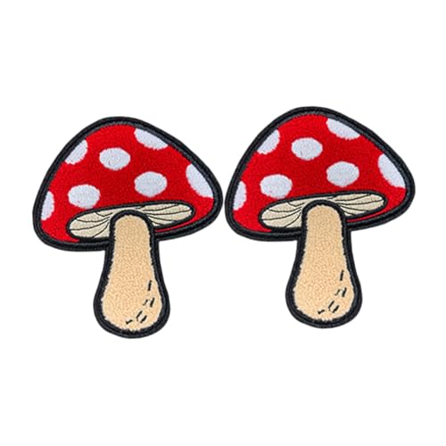 JEWEDECO 2 Stück Kleidungsflicken: Cartoon-pilz-aufbügler-applikationen – Bestickte Reparaturflicken Für Jacken, Rucksäcke Und Hüte – Waschbar Und Lichtbeständig JEWEDECO 2 Stück Kleidungsflicken: Cartoon-pilz-aufbügler-applikationen – Bestickte Reparaturflicken Für Jacken, Rucksäcke Und Hüte – Waschbar Und Lichtbeständig von JEWEDECO