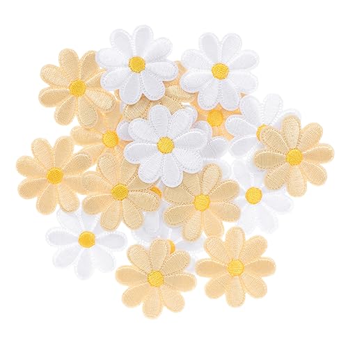 JEWEDECO 20 Stück Blumen-aufnäher Zum Aufbügeln Gänseblümchen-stickflicken Applikationen Für Kleidung Hüte Cheongsam Kostüme JEWEDECO 20 Stück Blumen-aufnäher Zum Aufbügeln Gänseblümchen-stickflicken Applikationen Für Kleidung Hüte Cheongsam Kostüme von JEWEDECO