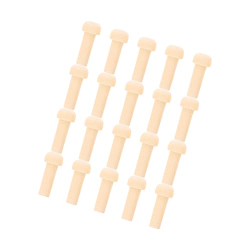 JEWEDECO 20 Stück Holzspielzeug, Unbemalte Achsstifte, Zum Bemalen, Blanke Stifte, Stifte Zum Basteln, Mini Achsstifte, Holzhandwerksstifte, Lange Blanke Holzstifte, Holzstift Zubehör, JEWEDECO 20 Stück Holzspielzeug, Unbemalte Achsstifte, Zum Bemalen, Blanke Stifte, Stifte Zum Basteln, Mini Achsstifte, Holzhandwerksstifte, Lange Blanke Holzstifte, Holzstift Zubehör, von JEWEDECO