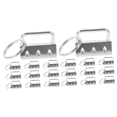 JEWEDECO 20 Stück Metall Gurtband Endclips, DIY Handtaschenherstellung, Schnallen, Armbandclips, Schlüsselanhänger, Schlüsselbänder, Schlüsselanhänger, Hardware, Taschengurt Endclips, von JEWEDECO