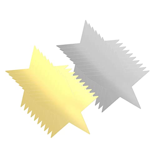 JEWEDECO 20 Stück Teiliges Beidseitiger Papier Sterne Gold und Silber Kindersicheres Diy Bastelmaterial Vielseitige Klassenzimmer und Partydekoration Dekorative Wand und Fensteraufkleber JEWEDECO 20 Stück Teiliges Beidseitiger Papier Sterne Gold und Silber Kindersicheres Diy Bastelmaterial Vielseitige Klassenzimmer und Partydekoration Dekorative Wand und Fensteraufkleber von JEWEDECO
