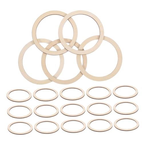 JEWEDECO 20 Stück Teiliges Runde Holzscheiben Unlackierte DIY Holzringe zum Basteln Schmuckherstellung Heimdekoration Glatte Oberfläche Leichte Robuste Holzplatten für Kreative Projekte JEWEDECO 20 Stück Teiliges Runde Holzscheiben Unlackierte DIY Holzringe zum Basteln Schmuckherstellung Heimdekoration Glatte Oberfläche Leichte Robuste Holzplatten für Kreative Projekte von JEWEDECO