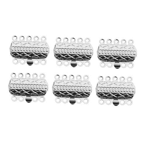 JEWEDECO 20 Stück Teiliges Schmuckverschluss Reihige Verbindungsschnallen aus Silberfarbenem Leichtes Langlebiges Schmuckzubehör für DIY Armbänder Halsketten Fußkettchen Einfach zu JEWEDECO 20 Stück Teiliges Schmuckverschluss Reihige Verbindungsschnallen aus Silberfarbenem Leichtes Langlebiges Schmuckzubehör für DIY Armbänder Halsketten Fußkettchen Einfach zu von JEWEDECO