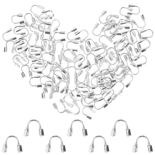 JEWEDECO 200 Stück Drahtschutz: Versilberter Drahtschutz, U-Form, Schutz für DIY-Ohrring-Armband-Halsketten, Perlenschmuckherstellung JEWEDECO 200 Stück Drahtschutz: Versilberter Drahtschutz, U-Form, Schutz für DIY-Ohrring-Armband-Halsketten, Perlenschmuckherstellung von JEWEDECO