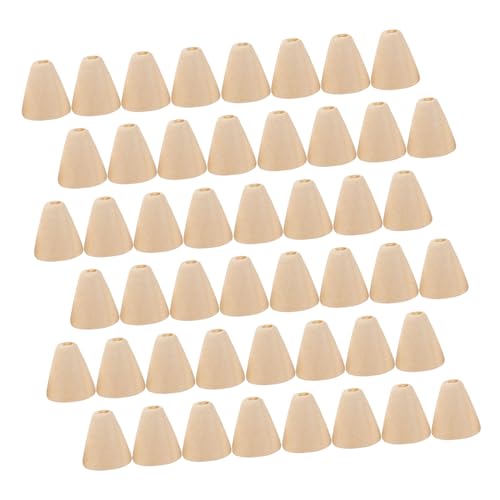 JEWEDECO 200 Stück Handperlenmaterial Schmuck Kegelförmige Holzperlen Holzschmuckperlen Abstandsperlen Für Armbänder Natürliche Holzperlen Holz Abstandsperlen Zum Basteln Beige von JEWEDECO