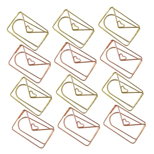 JEWEDECO 20Stücke Dekorative Büroklammern Umschlagform Süße Cartoon Designs Roségold für Büro Schule Hochzeitsdekoration und Kreative Organisation JEWEDECO 20Stücke Dekorative Büroklammern Umschlagform Süße Cartoon Designs Roségold für Büro Schule Hochzeitsdekoration und Kreative Organisation von JEWEDECO
