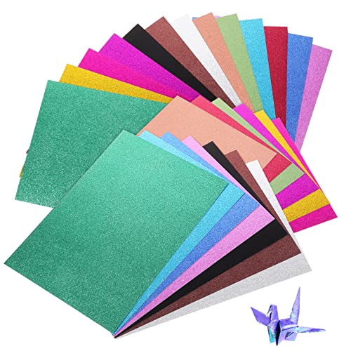 JEWEDECO 26 Blatt Glitter Papier Pastellfarben Glänzende Bastelkarten mit Glitzereffekt für Origami Scrapbooking Grußkarten und DIY Bastelprojekte für Erwachsene JEWEDECO 26 Blatt Glitter Papier Pastellfarben Glänzende Bastelkarten mit Glitzereffekt für Origami Scrapbooking Grußkarten und DIY Bastelprojekte für Erwachsene von JEWEDECO