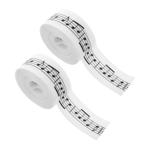 JEWEDECO 2Rollen Weihnachtsverpackungsband Ripsband mit Musiknoten Design Bastelband für Geschenksträuße Festliche Dekoration für Hochzeiten und Partys JEWEDECO 2Rollen Weihnachtsverpackungsband Ripsband mit Musiknoten Design Bastelband für Geschenksträuße Festliche Dekoration für Hochzeiten und Partys von JEWEDECO