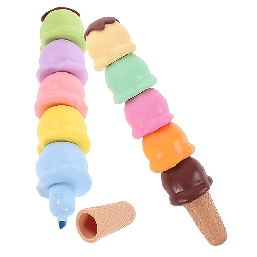 JEWEDECO 2Sätze Eisförmige Textmarker für Schüler Kreative Doodler mit Macaron und Schokoladenfarben Multifunktionale Scrapbook Marker für Schule und Büro für Notizen JEWEDECO 2Sätze Eisförmige Textmarker für Schüler Kreative Doodler mit Macaron und Schokoladenfarben Multifunktionale Scrapbook Marker für Schule und Büro für Notizen von JEWEDECO