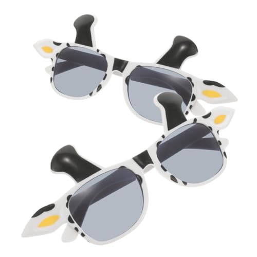 JEWEDECO 2stücke Lustige Kuhbrille Weißes Cow-themenaccessoire Für Partys Foto-requisiten Und Kostüme Für Halloween Und Geburtstagsfeiern von JEWEDECO