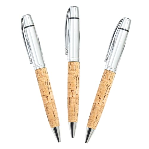 JEWEDECO 3 Stück Kugelschreiber Aus Simuliertem Holz, Tragbarer Schreibstift, Kugelschreiber Für Den Täglichen Gebrauch, Geschäftsbedarf, Schreibwaren, Haushaltsbedarf, JEWEDECO 3 Stück Kugelschreiber Aus Simuliertem Holz, Tragbarer Schreibstift, Kugelschreiber Für Den Täglichen Gebrauch, Geschäftsbedarf, Schreibwaren, Haushaltsbedarf, von JEWEDECO