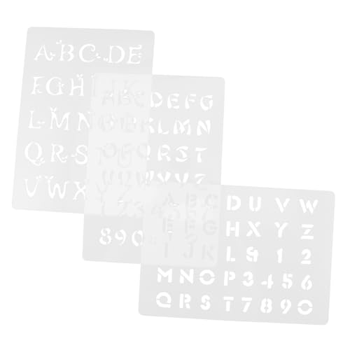 JEWEDECO 3 Teilige Malschablone, DIY Zubehör, Malwerkzeug, Zarte Buchstabenschablonen, Englische Buchstabenschablonen, Wanddruckschablonen, Alphabet Schablonen Zum Malen, Schablonen Zum JEWEDECO 3 Teilige Malschablone, DIY Zubehör, Malwerkzeug, Zarte Buchstabenschablonen, Englische Buchstabenschablonen, Wanddruckschablonen, Alphabet Schablonen Zum Malen, Schablonen Zum von JEWEDECO