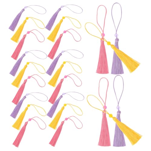 JEWEDECO 30 Stück Kleine Quasten Zum Basteln Von Rucksackanhängern Für Mädchen, Schlüsselanhänger, Quastenanhänger, Taschenanhänger, Quaste, Rucksackdekorationen, Lesezeichen Mit Quaste, JEWEDECO 30 Stück Kleine Quasten Zum Basteln Von Rucksackanhängern Für Mädchen, Schlüsselanhänger, Quastenanhänger, Taschenanhänger, Quaste, Rucksackdekorationen, Lesezeichen Mit Quaste, von JEWEDECO