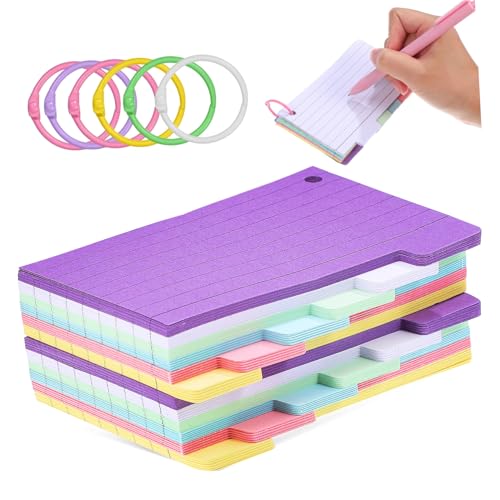 JEWEDECO 300 Blatt Spiralnotizblock, Farbige Karteikarten Mit Ringen, Linierte Karteikarten, Lernkarten, Notizkarten Zum Lernen, Lernkarten, Kleine Notizkarten, Karteikarten Mit Ringen, JEWEDECO 300 Blatt Spiralnotizblock, Farbige Karteikarten Mit Ringen, Linierte Karteikarten, Lernkarten, Notizkarten Zum Lernen, Lernkarten, Kleine Notizkarten, Karteikarten Mit Ringen, von JEWEDECO
