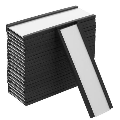 JEWEDECO 30Stücke Magnetische Etikettenhalter Kanal Wiederbeschreibbar und Tragbar für Lagerregale Maschinen und Türen Einfache Installation und Entfernung von JEWEDECO