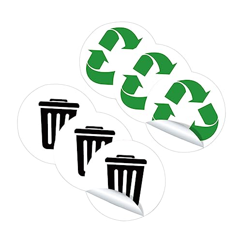 JEWEDECO 3Sätze Recyclingaufkleber Selbstklebende Mülltrennungsetiketten für Mülldosen Wasserdichte und Abnehmbare Abziehbilder für Nachhaltige Müllsortierung von JEWEDECO