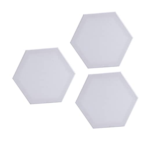 JEWEDECO 3Stücke Sechseckige Baumwoll Malplatten Künstlerleinwand für Ölfarben und Tempera für DIY Projekte und von JEWEDECO