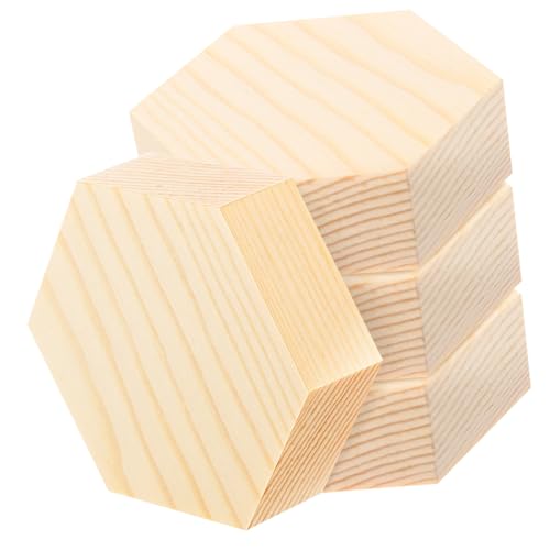 JEWEDECO 4 Stück DIY Puzzle Holzstücke, Holzspäne Zum Bemalen, Holz Zum Basteln, Unbehandeltes Holz, Holzspäne Zum Basteln, Unbehandelte Holzspäne, Holzbastelmaterial, Sechseckige JEWEDECO 4 Stück DIY Puzzle Holzstücke, Holzspäne Zum Bemalen, Holz Zum Basteln, Unbehandeltes Holz, Holzspäne Zum Basteln, Unbehandelte Holzspäne, Holzbastelmaterial, Sechseckige von JEWEDECO