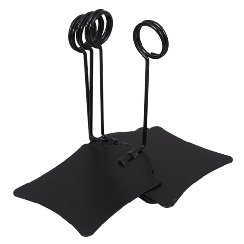 JEWEDECO 4 Stück Etikettenhalter, Tischschildhalter, Supermarkt Etikettenclips, Warenschild Display, Tisch Menüständer, Schilderclips, Ständer, Schildhalter, Schreibtisch Schildständer, von JEWEDECO