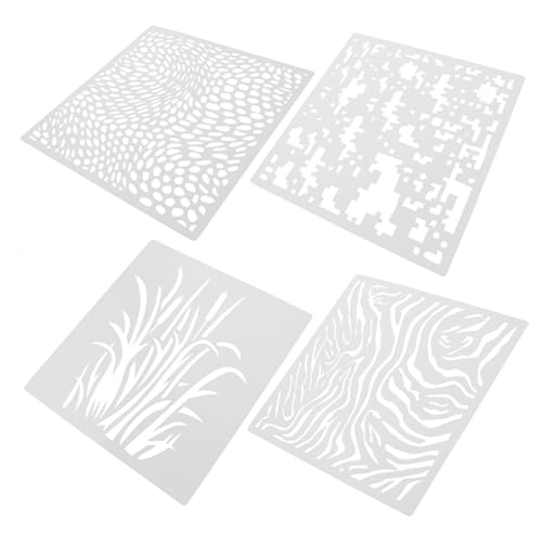 JEWEDECO 4 Stück Hohlwandschablone Kunststoff Zeichenschablonen Template Stencil Schablonen Zum Basteln Stencil Basteln Wiederverwendbare Malvorlagen Sprühen Holzschablone Malschablonen JEWEDECO 4 Stück Hohlwandschablone Kunststoff Zeichenschablonen Template Stencil Schablonen Zum Basteln Stencil Basteln Wiederverwendbare Malvorlagen Sprühen Holzschablone Malschablonen von JEWEDECO