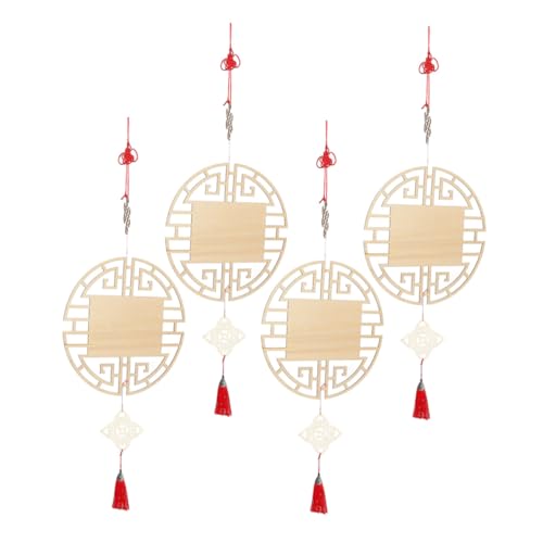 JEWEDECO 4 Stück Holzanhänger zum Bemalen Chinesische DIY Wanddekoration mit Traditionellem Knoten Kinderfreundlich für Frühlingsfest Kreative Bastelidee zur Wandgestaltung und Kulturellen JEWEDECO 4 Stück Holzanhänger zum Bemalen Chinesische DIY Wanddekoration mit Traditionellem Knoten Kinderfreundlich für Frühlingsfest Kreative Bastelidee zur Wandgestaltung und Kulturellen von JEWEDECO