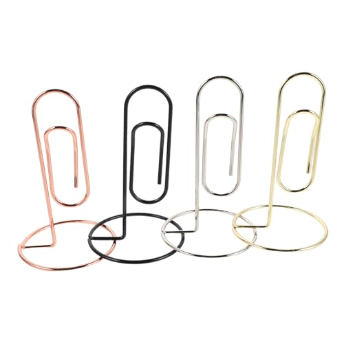 JEWEDECO 4 Stück Teiliges Metall visitenkartenhalter Rosegold Schwarz Memo clip Tischständer Vielseitig Praktisch Sicher für Büro Arbeitsplatz und Veranstaltungen JEWEDECO 4 Stück Teiliges Metall visitenkartenhalter Rosegold Schwarz Memo clip Tischständer Vielseitig Praktisch Sicher für Büro Arbeitsplatz und Veranstaltungen von JEWEDECO