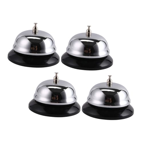 JEWEDECO 4 Stück Teiliges Serviceglocke aus Empfangsglocke für Restaurant Hotel und Küche Rutschfeste Basis Lauter Einfache für Empfangsbereiche von JEWEDECO