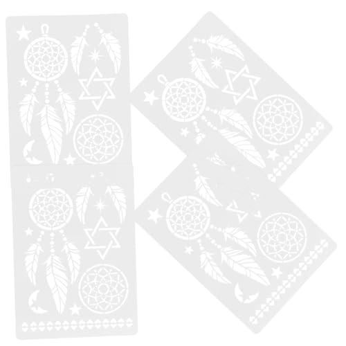 JEWEDECO 4 Stück Wiederverwendbare Mandala Schablonen aus Pet Waschbare Malschablonen für DIY Wandgestaltung Möbel Fliesen Leinwand und Bastelprojekte Praktische Vorlagen mit Klaren JEWEDECO 4 Stück Wiederverwendbare Mandala Schablonen aus Pet Waschbare Malschablonen für DIY Wandgestaltung Möbel Fliesen Leinwand und Bastelprojekte Praktische Vorlagen mit Klaren von JEWEDECO