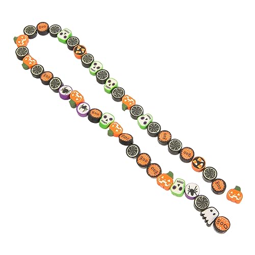 JEWEDECO 40 Stück Polymer Ton Scheibenperlen, Halloween Armband, Polymer Ton Perlen, Perlen Für Schmuckherstellung, Basteln, Halsketten, DIY Schmuckperlen, Armband Zubehör, Zarte Perlen von JEWEDECO