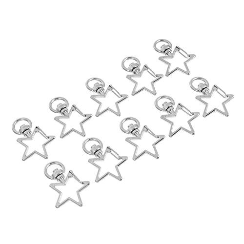 JEWEDECO 40Stücke Stern Design Schlüsselbund Clip Hummerverschluss DIY Schlüsselanhänger Zubehör Drehbarer Karabinerverschluss Silber für Bastelprojekte JEWEDECO 40Stücke Stern Design Schlüsselbund Clip Hummerverschluss DIY Schlüsselanhänger Zubehör Drehbarer Karabinerverschluss Silber für Bastelprojekte von JEWEDECO