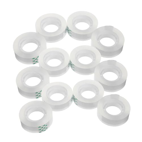 JEWEDECO 48 Rollen Transparentes Klebeband Zum Nachfüllen Für Spenderklebeband Für Büro, Zuhause, Schule, Zum Lesen Und Schreiben, 18 Mm, Transparent von JEWEDECO