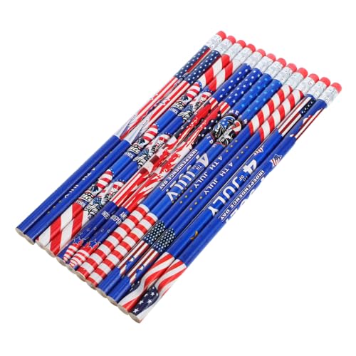 JEWEDECO 48 Stück Buntstifte mit Flagge Holzstifte mit Radiergummi für Unabhängigkeitstag Schulprojekte und Festliche JEWEDECO 48 Stück Buntstifte mit Flagge Holzstifte mit Radiergummi für Unabhängigkeitstag Schulprojekte und Festliche von JEWEDECO